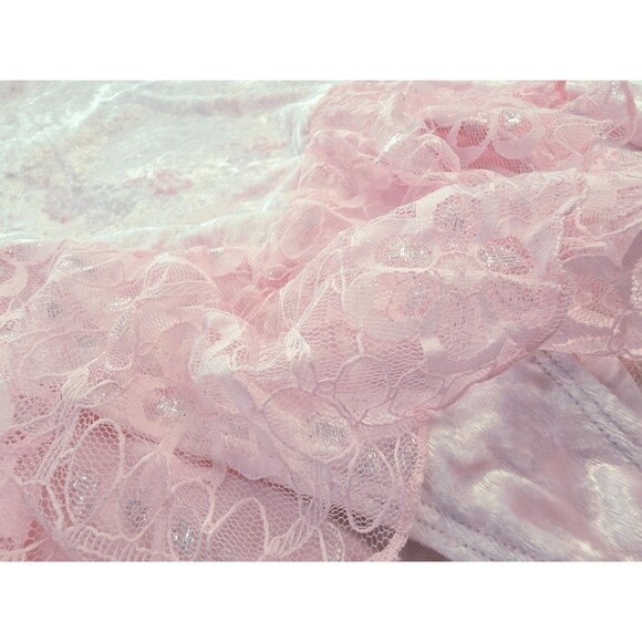 Gilda Marx VTG High Neck Velvet Lace Keyhole Pink Leotard Skate Dress, Girls 8 - Picture 14 of 16